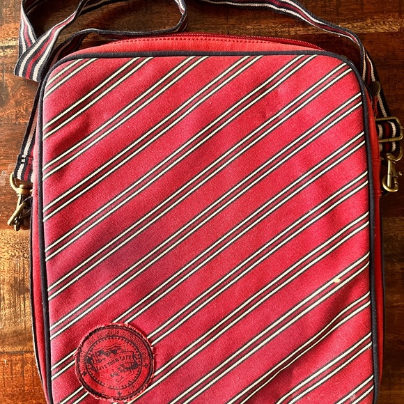 American Eagle Outfitters Red Striped Messenger Bag - Picture 1 of 9